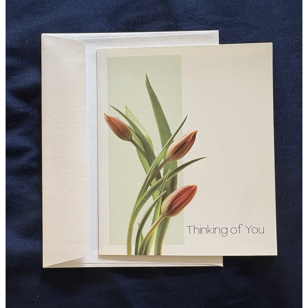 Thinking Of You Card with White Envelope | Flower design by Habitat